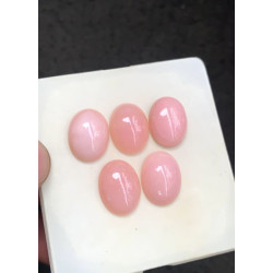 High Quality Natural Peruvian Pink Opal Smooth Oval Shape Cabochons Gemstone For Jewelry