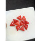 Beautiful High Quality Natural Red Coral Smooth Trillion Shape Cabochons Gemstone For Jewelry